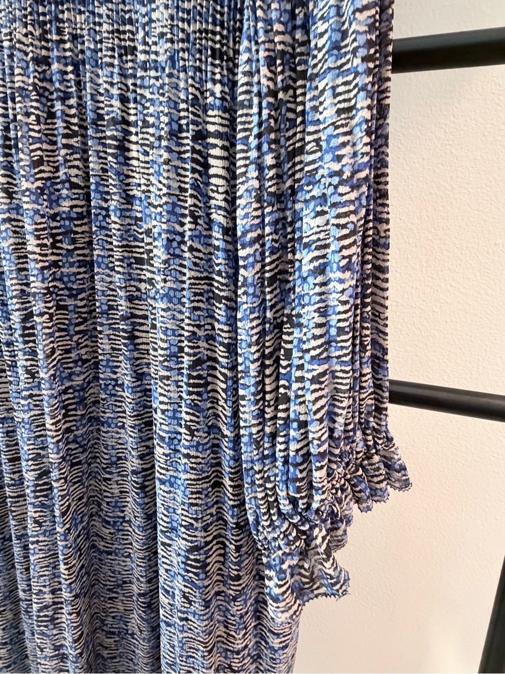 Anthropologie Navy Marled Long Sleeve Midi Dress - Picture 4 of 7